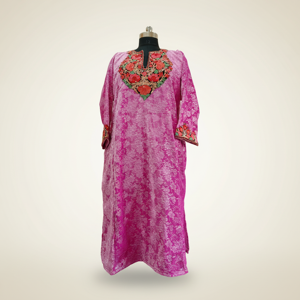 Hot Pink Magenta Kashmiri Pheran