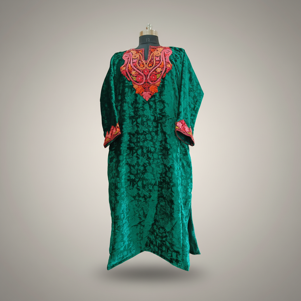 Teal Emerald Green Makmal Pheran